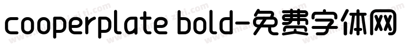 cooperplate bold字体转换